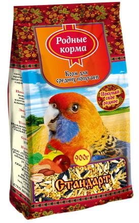 Родные корма. Корм для средних попугаев