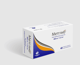 Метглиб таб. п/о плён. 400мг+2,5мг №40