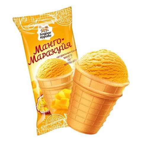 Мороженое Бодрая корова Парфе манго-маракуйя