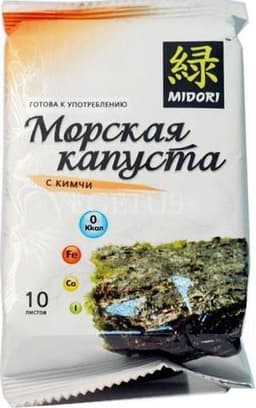 Чипсы из нори Midori с кимчи