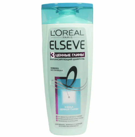 Шампунь Elseve 3 ценные глины бала L'Oreal Paris 