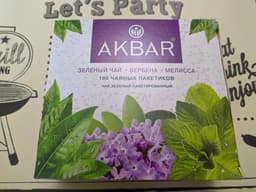 Зеленый чай Akbar "Вербена и Мелисса", 100 пак