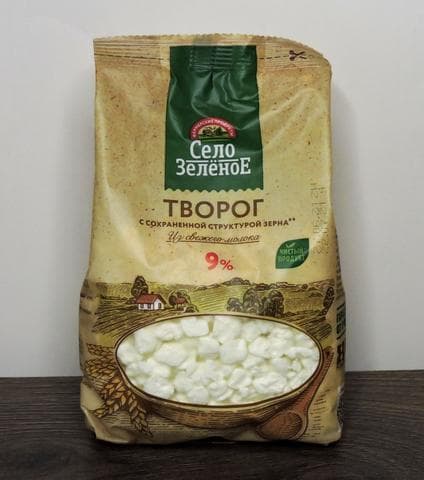 Творог  "Село зелёное" 9%
