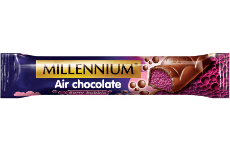 Шоколад Millenium Air Chocolate с малиной, пористы