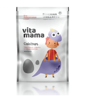 Хрустящие шарики Calcitops Vitamama (малина) SW