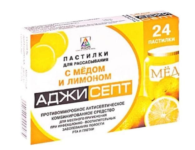 Таблетки для рассасывания Аджисепт