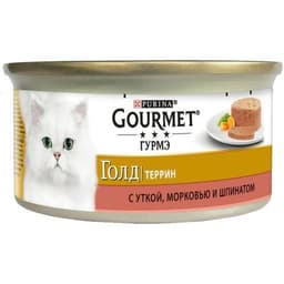Влажный корм для кошек "Gourmet", утка, морковь