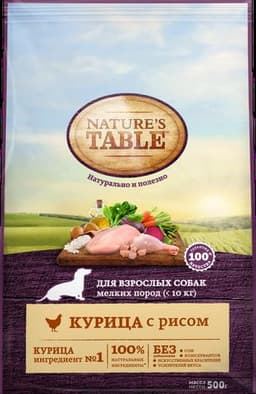Сухой корм для собак Nature's table