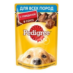 Для всех пород с говядиной в соусе.