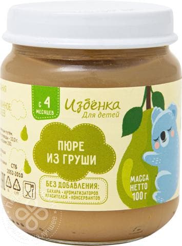 Пюре из груш ВкусВилл