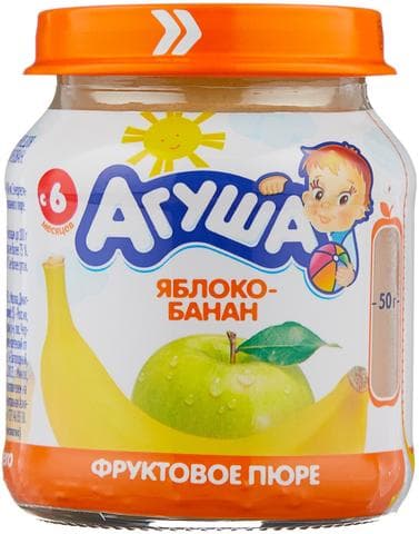 Детское пюре "Агуша" яблоко-банан