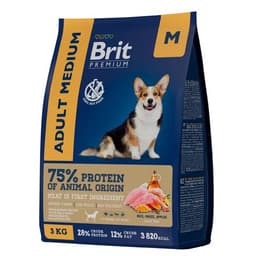 Brit Premium Dog Adult Medium с курицей