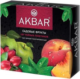 Чай черный Akbar "Садовые Фрукты", 100 пак
