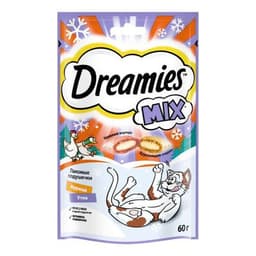 Лакомые подушечки Dreamies "Mix курица-утка"