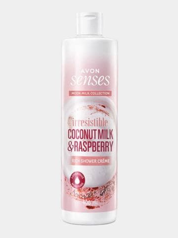 Гель для душа Avon senses Соблазнительная кокосовое молоко и малина