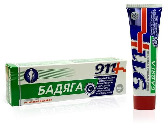 Гель от синяков и ушибок 911 Бадяга