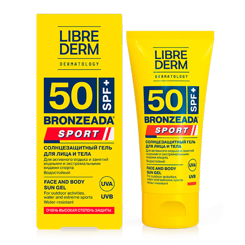 Cолнцезащитный Гель Либридерм Bronzeada Sport для лица и тела SPF 50