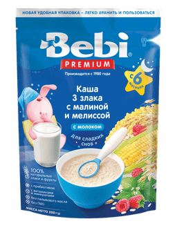 Bebi для сладких снов 3 злака с малиной и мелиссой