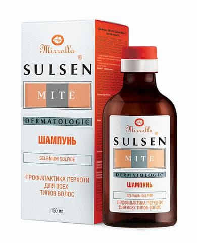 Шампунь Миролла «MIRROLLA SULSEN MITE»® - ПРОФИЛАКТИКА ПЕРХОТИ