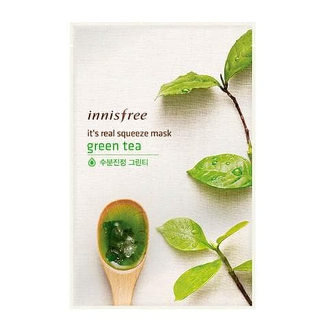 Тканевая маска Innisfree It's Real Squeeze Mask Green Tea