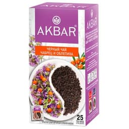 Чай черный Akbar Чабрец и Облепиха, 25 конв