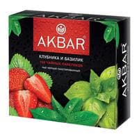 Чай черный Akbar "Клубника и Базилик", 100 пак