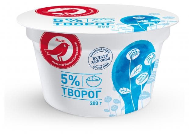 Творог мягкий 5% "АШАН"