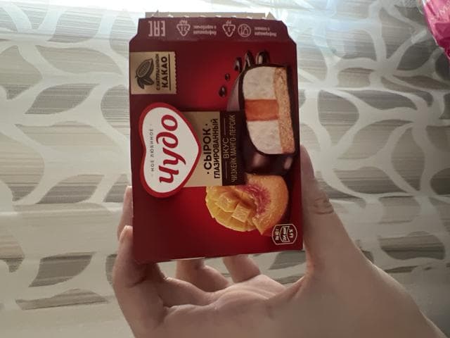 Сырок глазированный Чудо Манго-персик