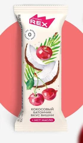 ProteinREX Кокосовый батончик вишня