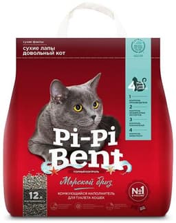Комкующийся наполнитель Pi-Pi Bent Морской бриз