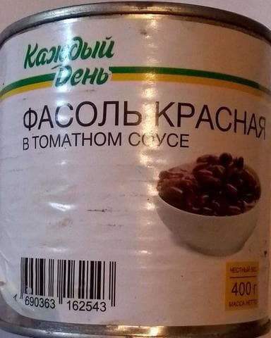 Фасоль красная в томатном соусе
