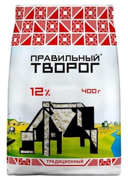 Правильный творог (жирность 12%)