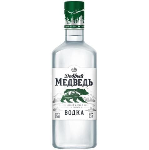 Водка Добрый Медведь 38%, 500мл