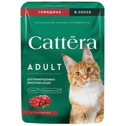 Корм CATTERA с говядиной в соусе для кошек