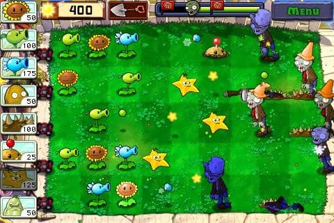 Игра "Plants vs Zombies" — фото из отзыва «Очень интересная мини-игра»