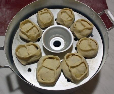Манты — фото из отзыва «Популярное мясное блюдо»