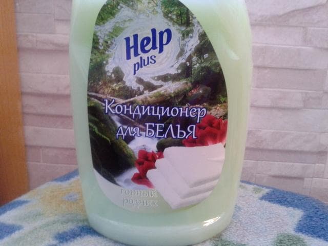 Кондиционер Help plus для белья — фото из отзыва «Мягкое и ароматное белье.»