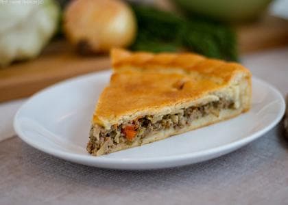 Пирог с мясом и капустой — фото из отзыва «Аппетитный и вкусный пирог»
