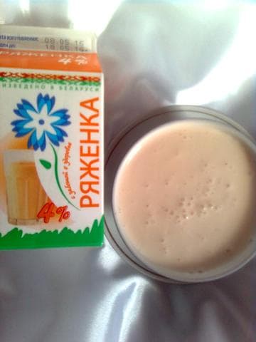 Ряженка  4% Беларусь — фото из отзыва «Замечательная ряженка» (1 из 2)