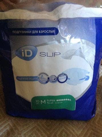 Подгузники для взрослых iD Slip — фото из отзыва «Надежный помощник в уходе за больным» (1 из 4)