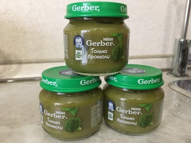 Пюре Gerber брокколи — фото из отзыва «Любимые брокколи гербер»