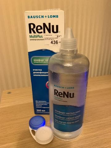 Раствор для линз ReNu Multiplus — фото из отзыва «Реню – проверенное годами средство»