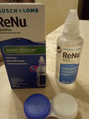 Раствор для линз ReNu Multiplus — фото из отзыва «Раствор для линз Renu MultiPlus- мой отзыв!»
