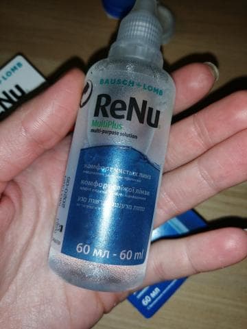Раствор для линз ReNu Multiplus — фото из отзыва «С РеНю не страшен сухой воздух от кондиционера или нагревате»