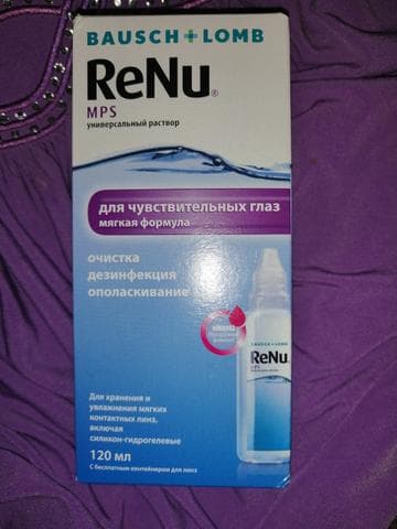 Раствор для линз ReNu Multiplus — фото из отзыва «Подходит даже для глаз с повышенной чувствительностью»