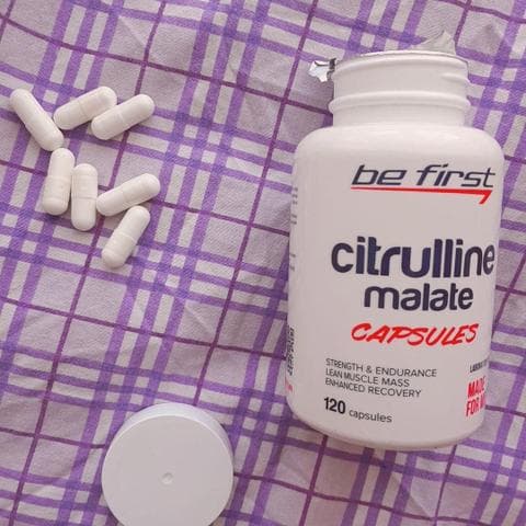 Be First Цитруллин Citrulline Malate Capsules 120 — фото из отзыва «Citrulline malate – смесь аминокислоты и органической соли.»