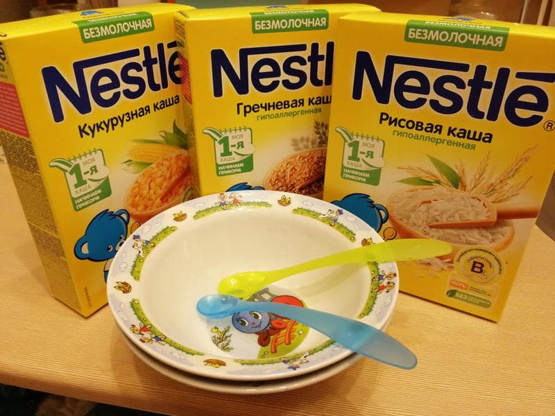 Nestle каша первый прикорм — фото из отзыва «Хорошая каша для первого прикорма»