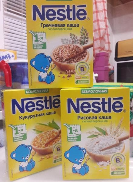 Nestle Безмолочные каши — фото из отзыва «Вкусная и питательная кашка.»