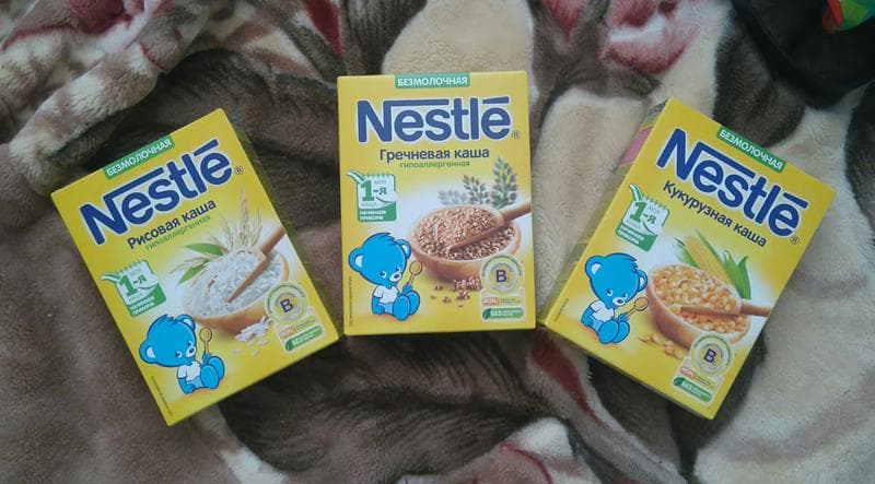 Каши безмолочные Nestle — фото из отзыва «Отличная каша для прикорма»