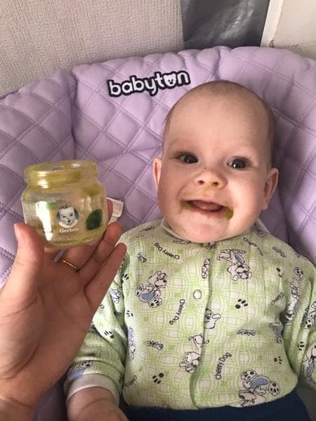 Овощное пюре Gerber — фото из отзыва «Отличное пюре для первого прикорма»